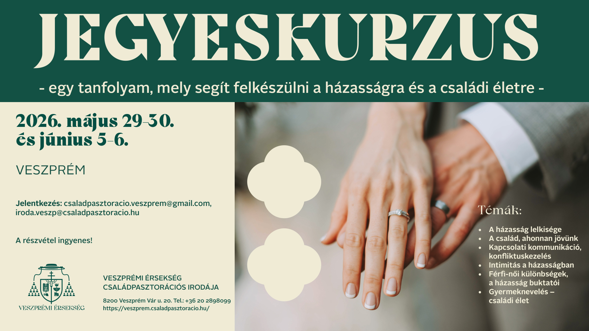 Jegyesoktatás 2026 májusban is – Várunk!!